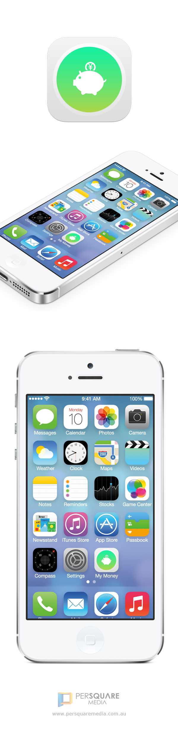 iOS 7 app Icon mobile flat