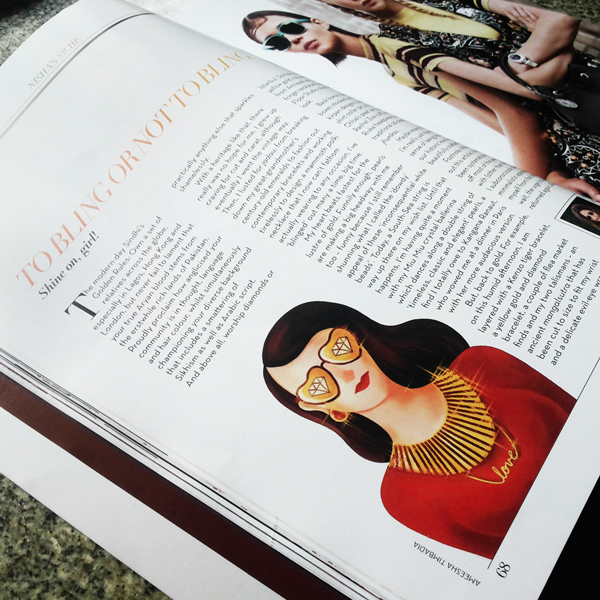 editorial illustrated magazine art print design indian