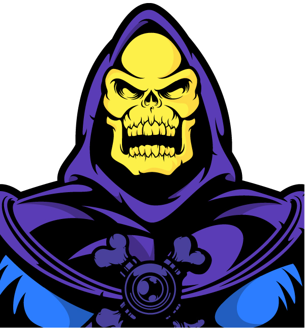 Cartoons toys 80s vector skull warrior villain poster print purple sorcerer...