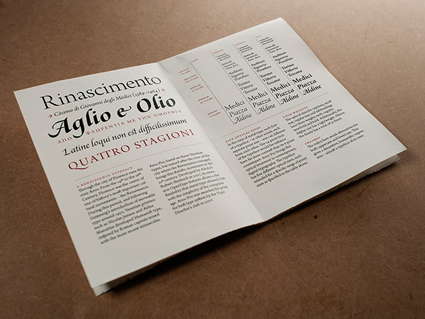 Arno Typeface Booklet On Behance