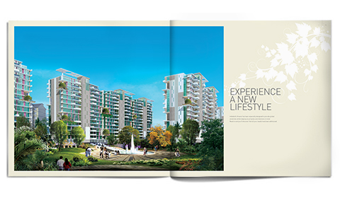 brochure design real estate green