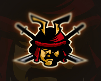 samurai Mascot logo Logo Design japanese Bushido warrior esports Gaming team clan sports Sword oriental japan