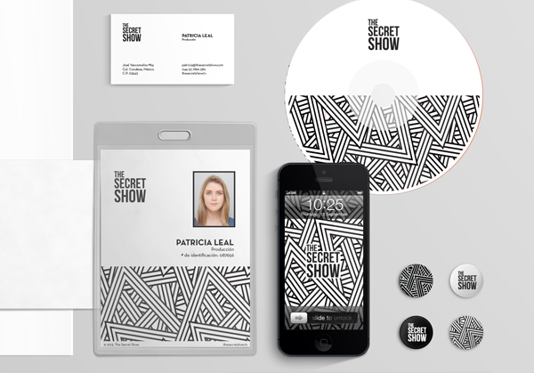 black White geometric simple stationary concert identity logo brand mexico design