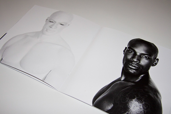 black and white Tyson fashion identity body painting