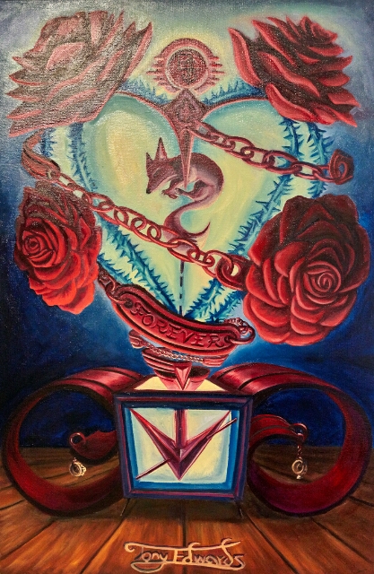 Love FOX box jewlery heart fate glow symbolism