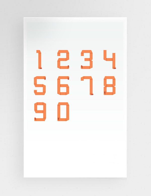 Transition Typography numeric typeface calendar