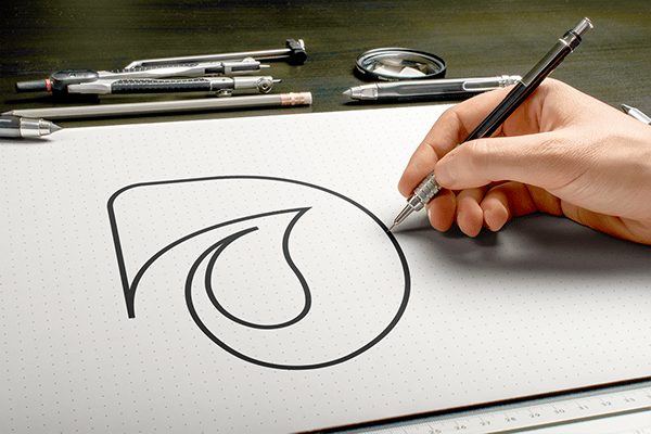 D letter logo & branding