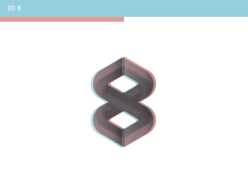 logo Corporate Design brand mark Eight number Theme usa ice 3D oriental grid vector identity