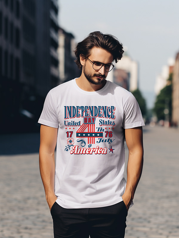 US Independence Day 4th July T-shirt Design