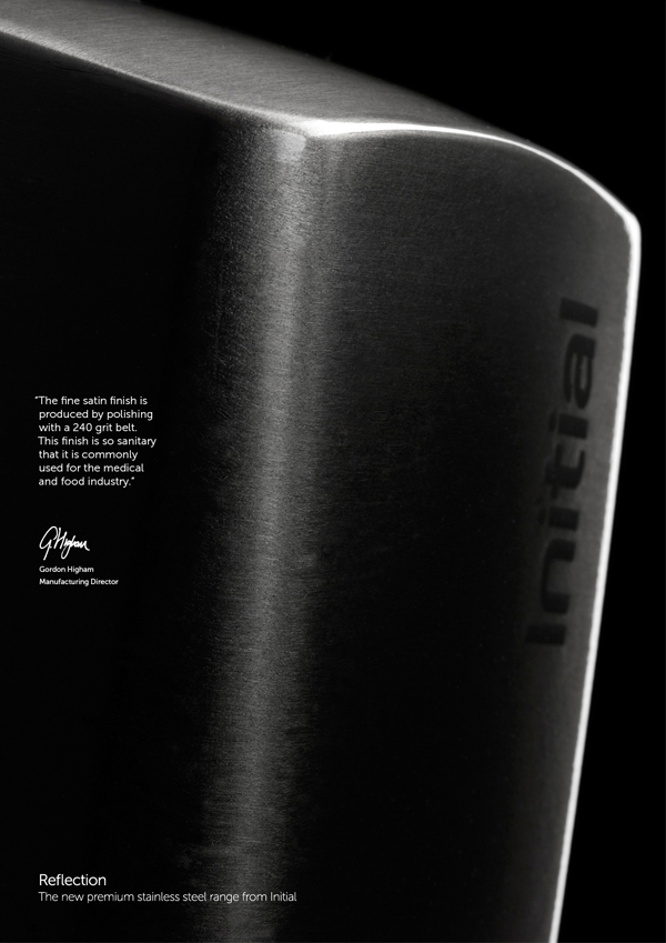 initial washrooms stainless steel video product launch dark black teaser dispenser premium hygiene