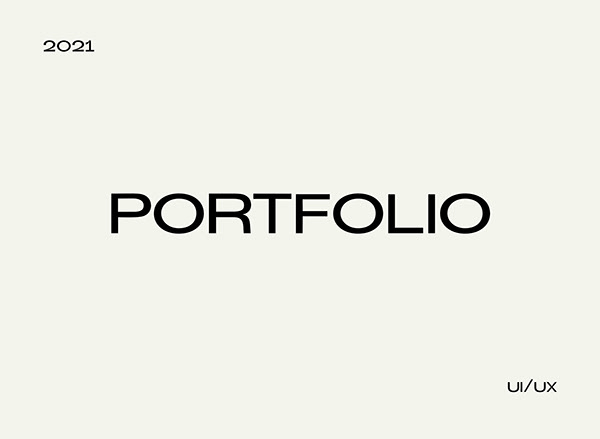 UI/UX Design Portfolio / 2021