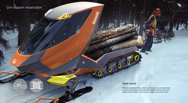transport design snowmobile benelli