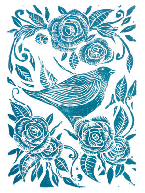 Bird Lino Cut Prints