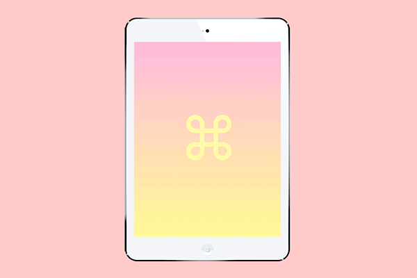 interactive design iPad publication icons gif pink yellow gradient scroll command magazine Zine  book