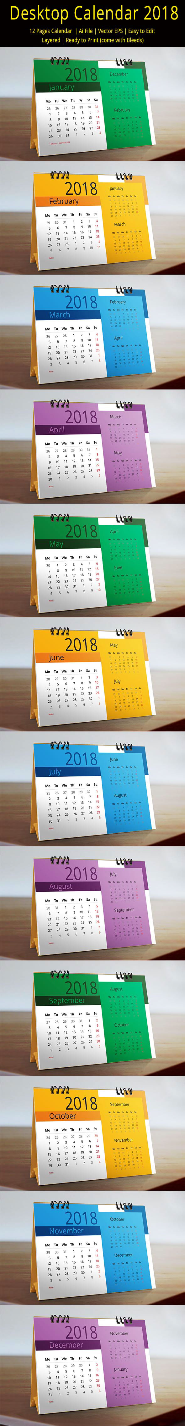 desk calendar free calendar template business calendar template Office Promotion Stationery Desk Calendar 2018 calendar 2018