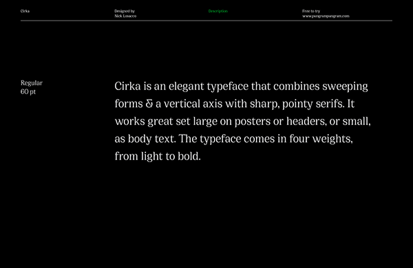 Cirka Free Typeface