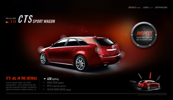 GM cadillac Sport Wagon after effects 3d animation motion intro