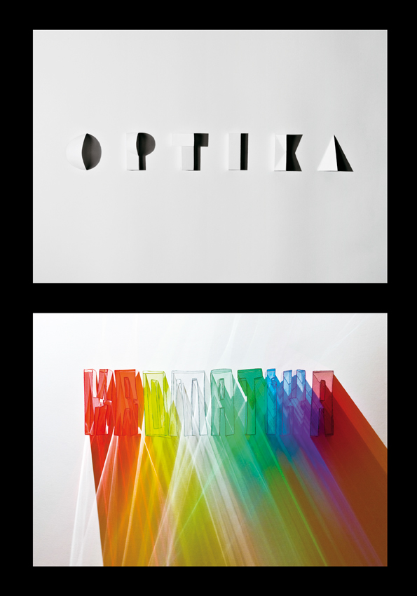 typography   paper art Photography  type light colour Goethe optics chromatics theory of colours handmade goetheorie farbenlehre színtan Newton