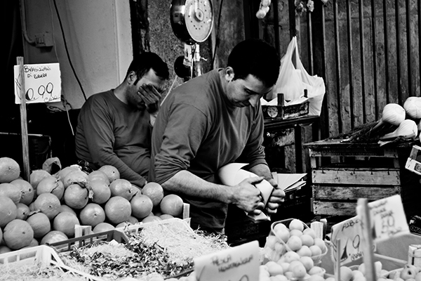 Palermo ancient market ballarò Street people black and white photo city Travel street photography analog photography