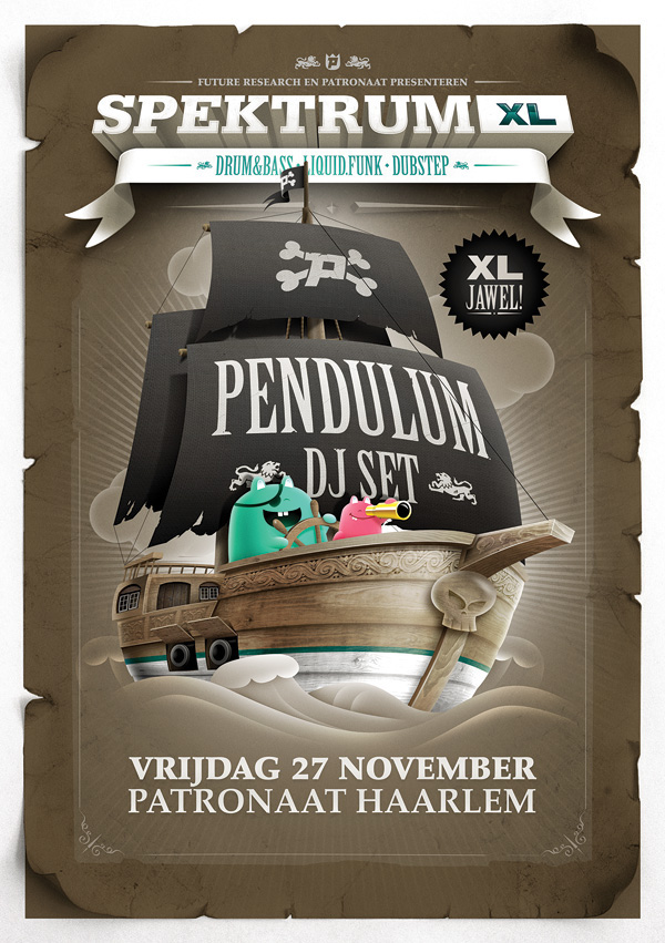 Spektrum XL Super Silo Haarlem pirate ship pirates Patronaat noisia pendulum Black Sun Empire Eye-D & Hidden