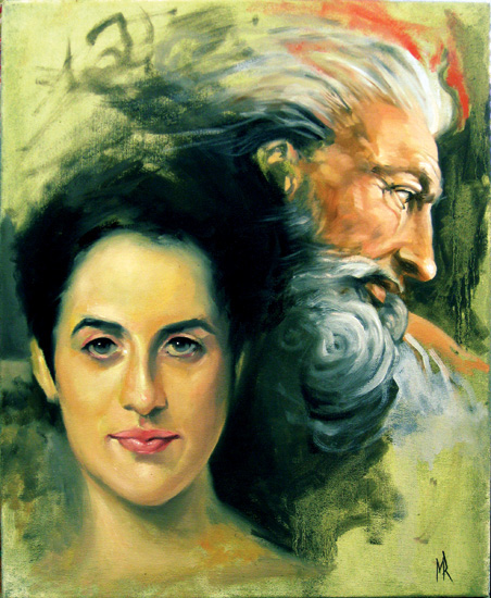 painting   paint portraits  oil paint old master women female faces eyes profile gold leaf