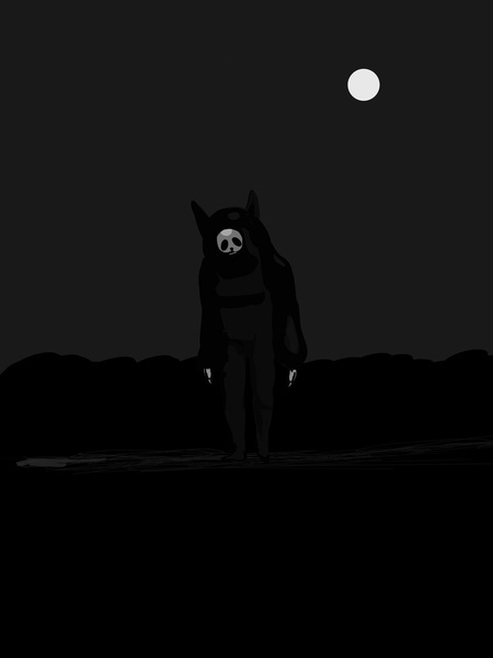 skull horror dark art poster anime Character animals bear monster Scifi