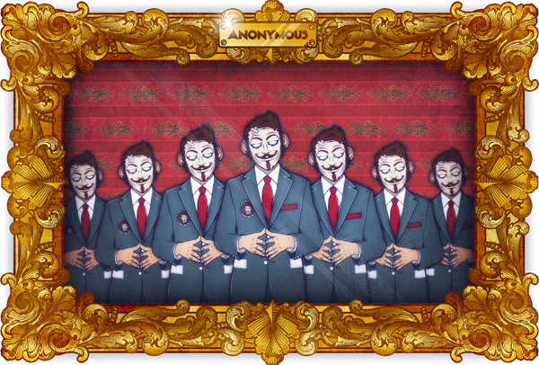 mnkcrew mnk crew mnk crew anonymous we are anonymous suit mnk suit frame gold gold frame mask V for Vendetta vendetta Propaganda propagande
