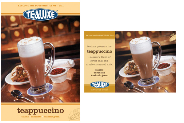 tealuxe Food  beverage tea Retail restaurant Promotion catalog mail-order poster postcard Direct mail cafe print ice tea