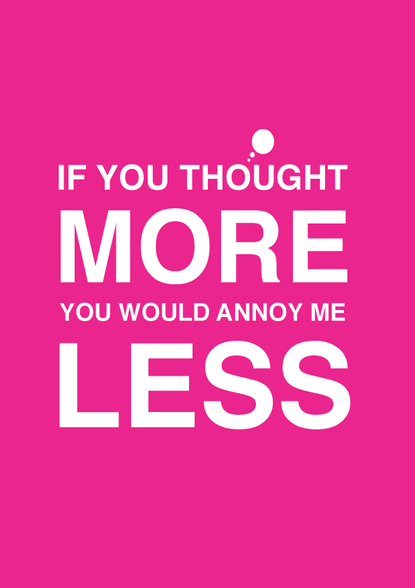 text poster simple magenta pink thought statement
