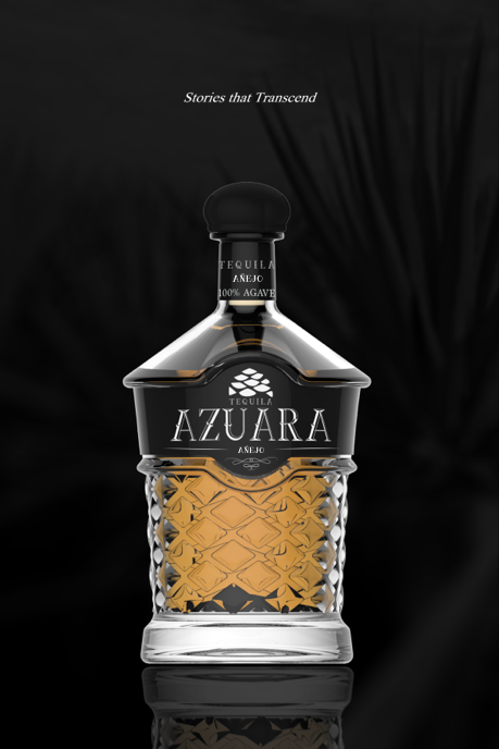 Tequila brand alcohol bottle