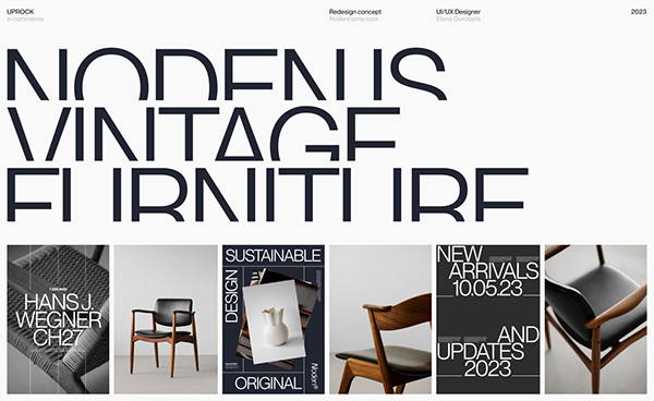 Noden furniture. Redesign concept e-commerce.