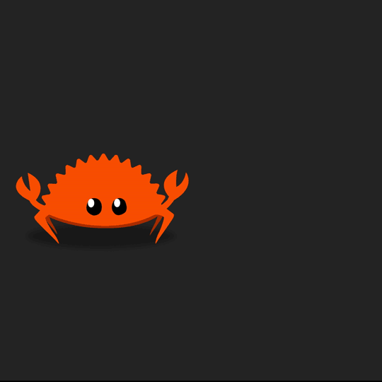 rustacean rust code crab gif