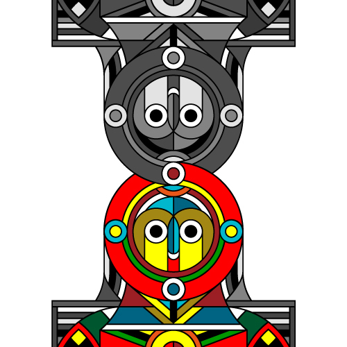 Birthday colorful Eight geometric gift taiwan Totem Totemic vector