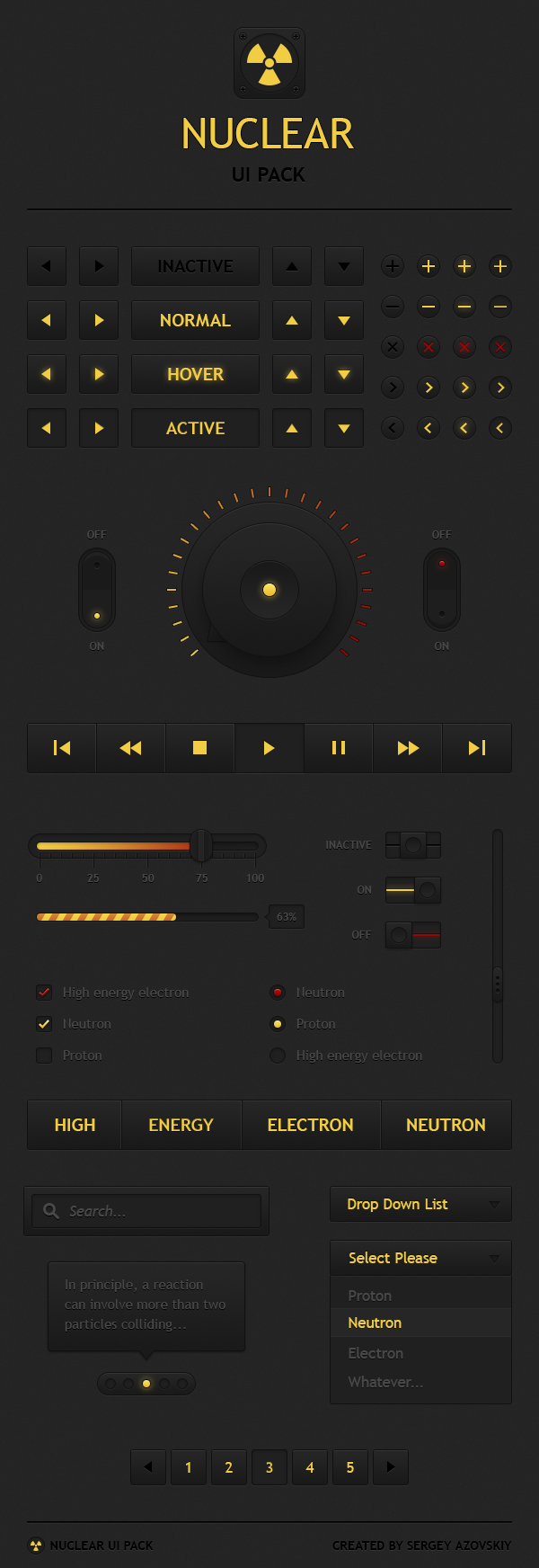 UI ux user interface elements components Interface ui pack ui kit psd