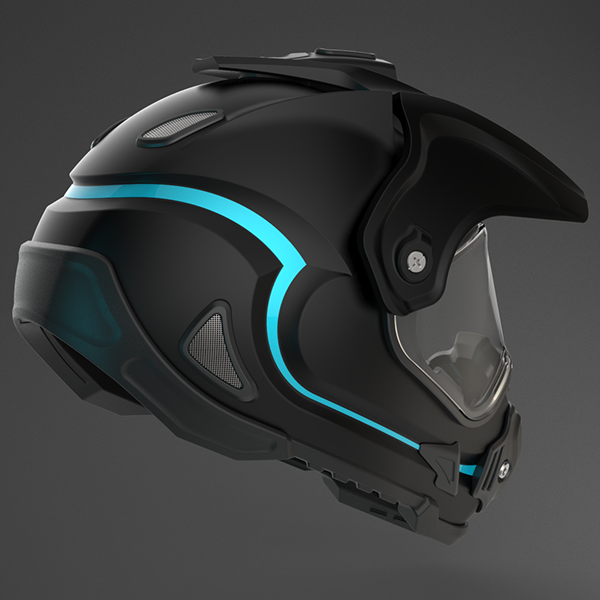 3D Helmet Motocross gif visualization