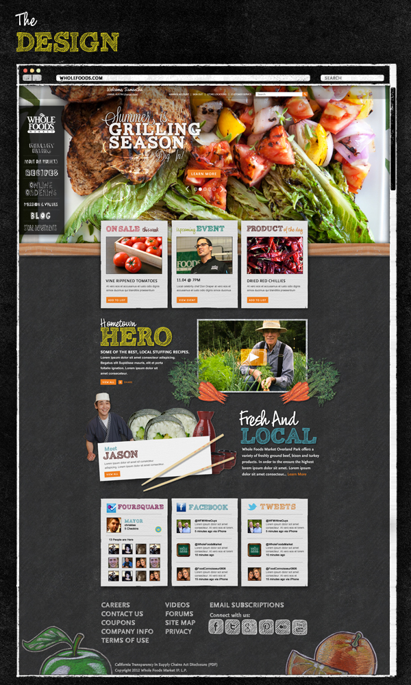 whole foods market  Type design  organic Responsive font design