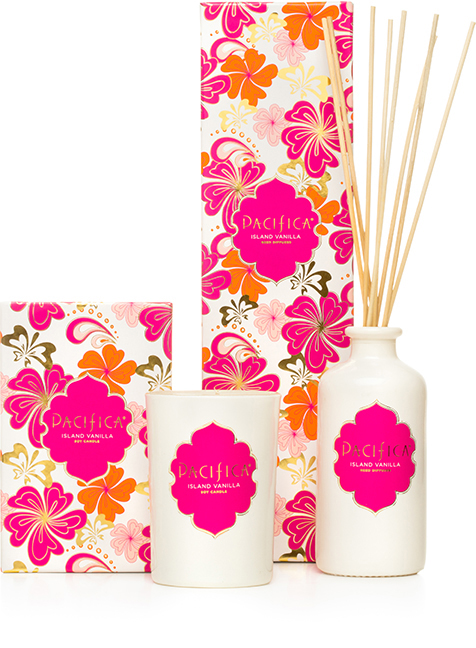 elegant candle diffuser Pacifica home Fragrance glam vintage gift box