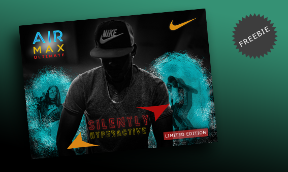 Nike graphics design Poster Design print design  photoshop free commercial new modern advanced