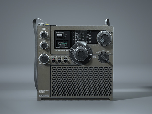 3D Render - Sony ICF-5900