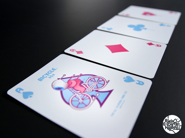 aleix gordo hostau Poker deck card gum bubble pink fournier bycicle design licensing ace