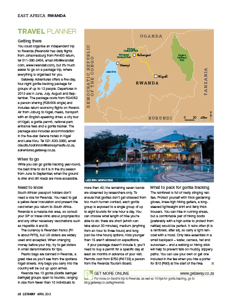 Layout Travel Magazine Rwanda gorillas
