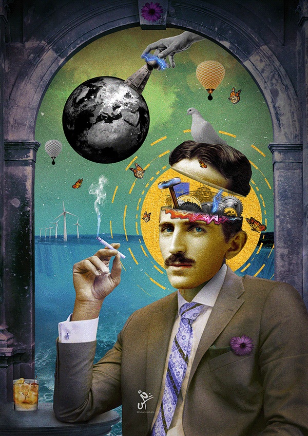 Nikola Tesla collage