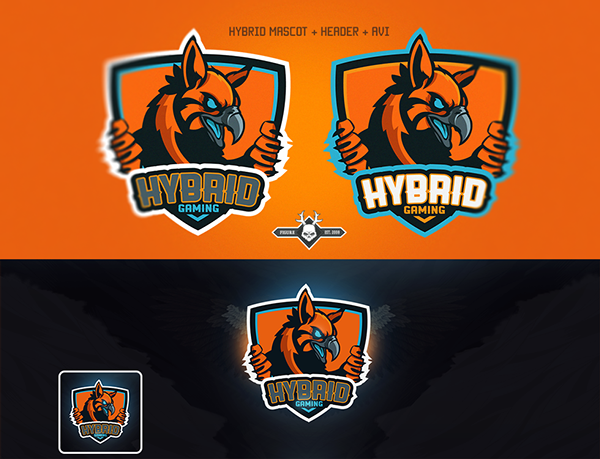 'Hybrid Gaming' Mascot Logo/Sheild