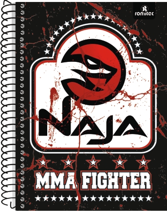 cadernos escolar MMA naja artes marciais school papelaria stationary Fighter