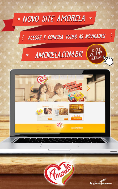 email mkt e-mail marketing   amorela site novo site novo margarina light endomarketing design