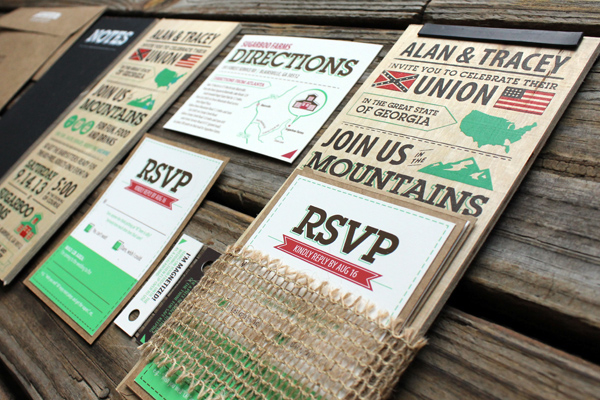 Invitation  Wood Screenprinting