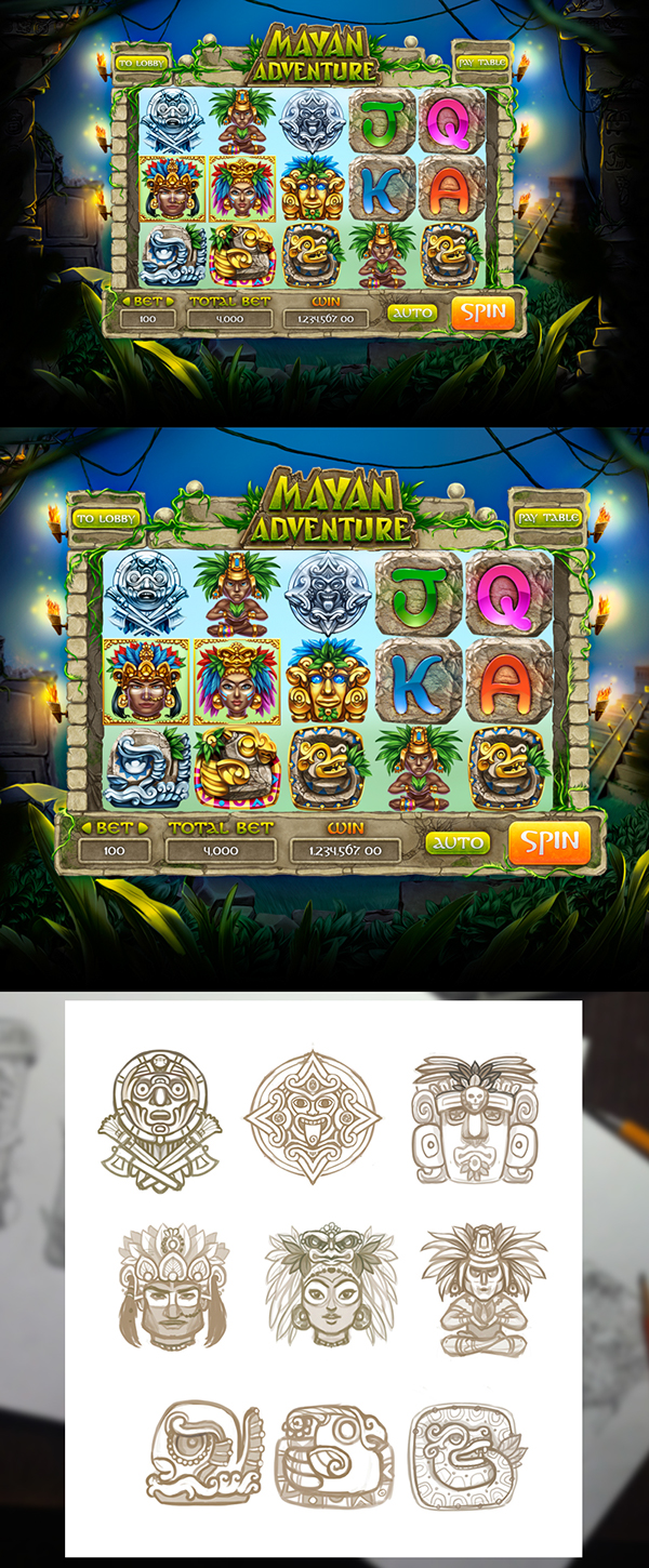 Slot machine - "Mayan Adventure"