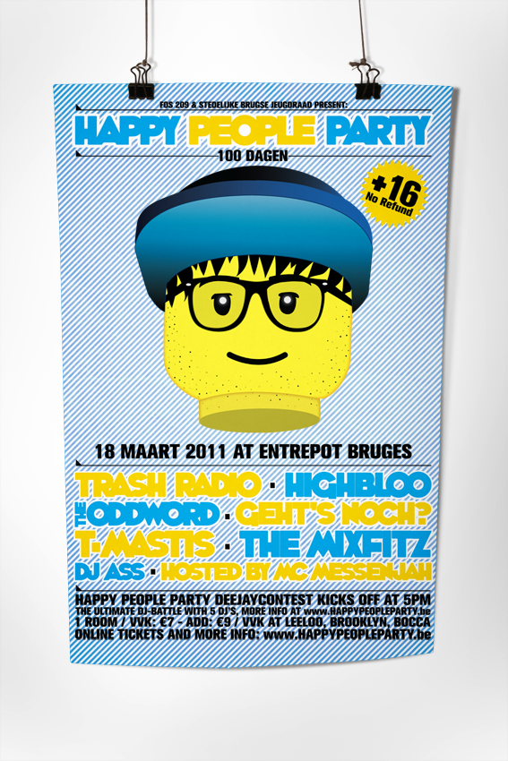 Happy People Party 2011 cheff Lego Inspired pattern