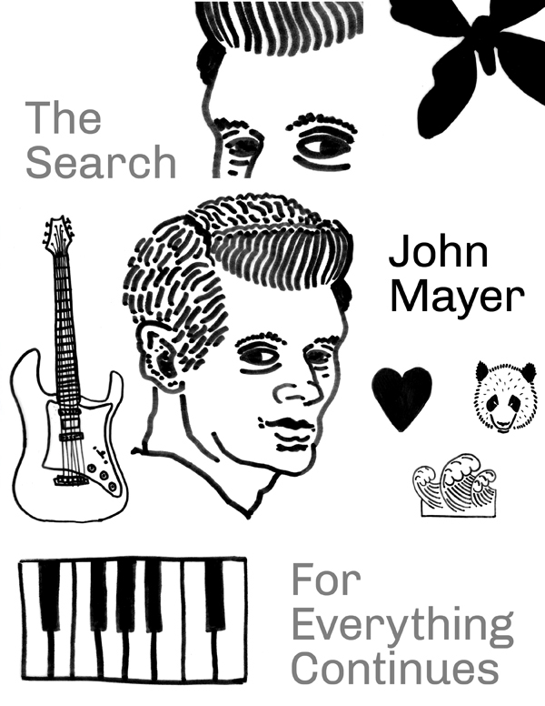 john mayer poster art gif Panda  waves Emoji guitar portrait musician