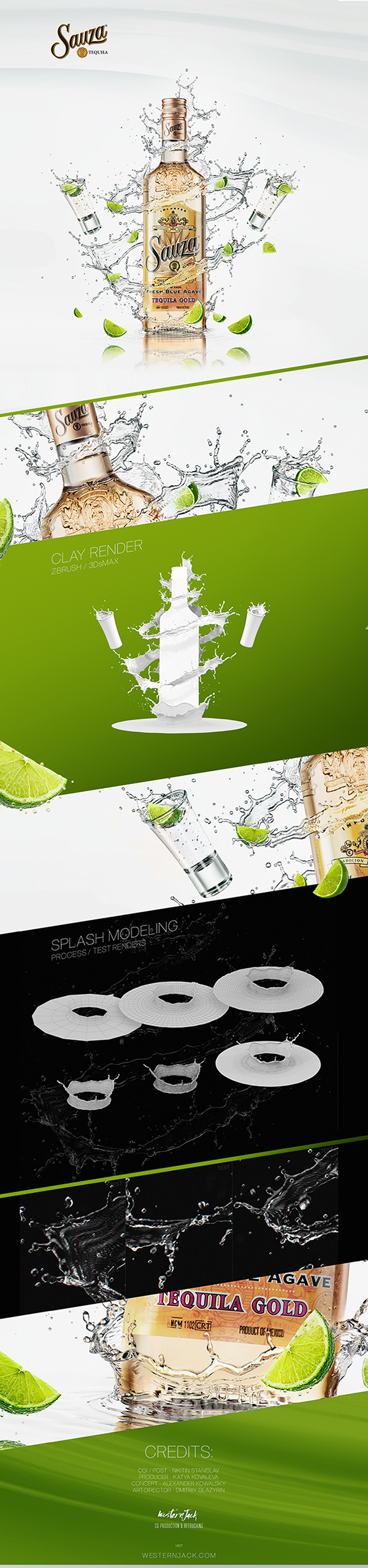liquids Sauza CGI 3D water Zbrush
